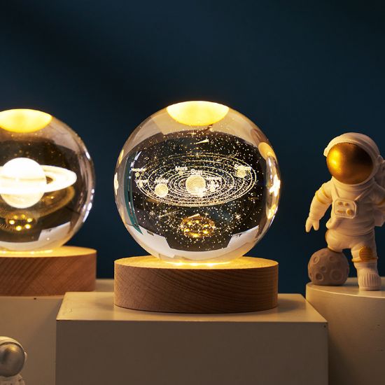 Picture of 3D internally carved LED luminous crystal ball